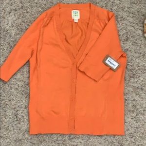 Orange title nine cardigan size m- NWT